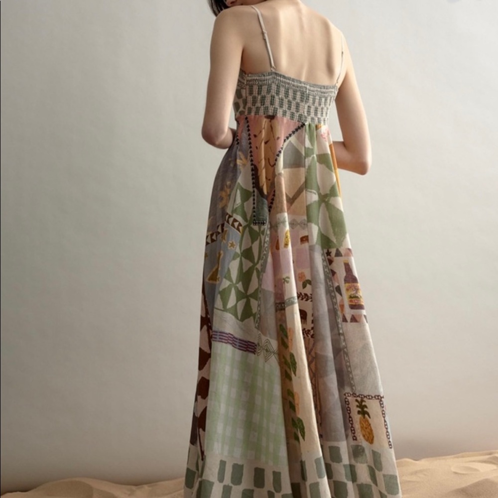 Boho Patchwork Maxi Dress in Pastel Multi - Picture 15 of 16